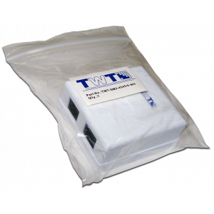 Настенная розетка, 2 порта RJ-45 категории 6, UTP, белая